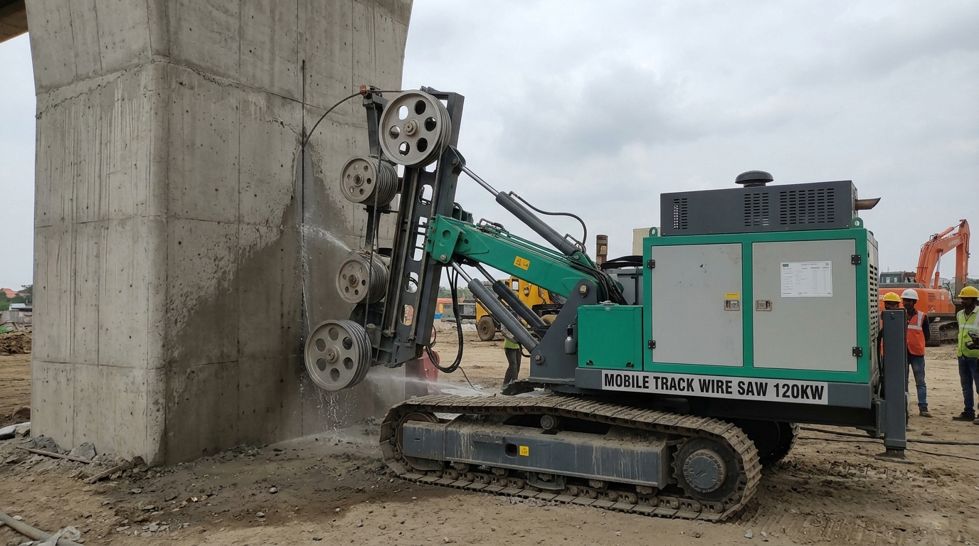 Mobile Track Wire Sawing